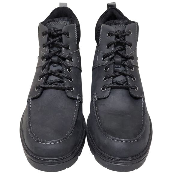 Rockport Men Weather Ready Moc Toe Combat Boots Size US 9M Black Leather main image 6